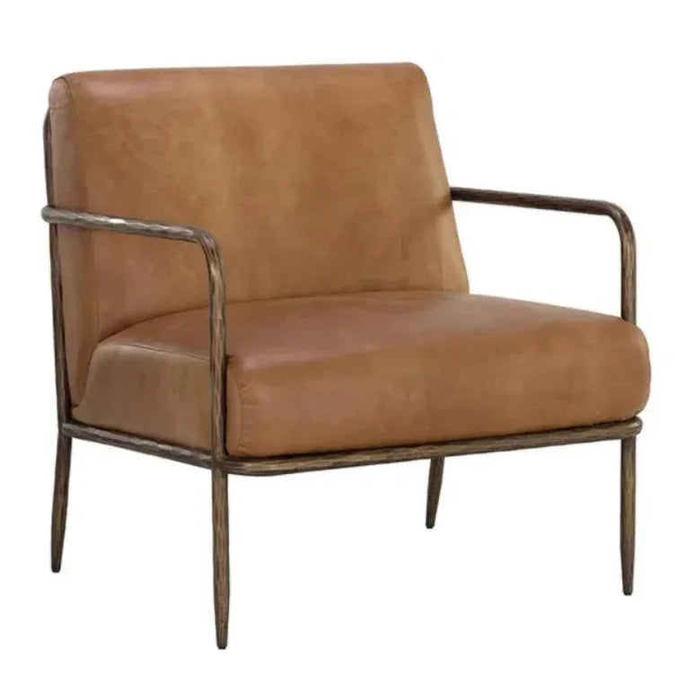 SUNPAN Lathan Leather Lounge Chair