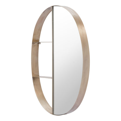Latitude Oval Shelf Mirror Antique Bronze - Sideboards and Things Depth_0-10, Finish_Bronze, Finish_Hand Painted, Finish_Polished, Height_30-40, Materials_Glass, Materials_Metal, Materials_Wood, Metal Type_Steel, Orientation_Vertical, Product Type_Wall Mirror, Width_20-30, Wood Species_MDF