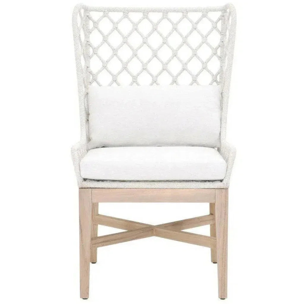 Lattis Outdoor Wing Chair Rope & Teak Wood - LOOMLAN - Essentials For Living - Outdoor Dining Chairs