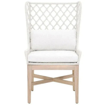 Lattis Outdoor Wing Chair Rope & Teak Wood - LOOMLAN - Essentials For Living - Outdoor Dining Chairs