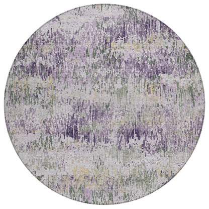 LOOMLAN Rugs Laurisse Purple Washable Indoor-Outdoor Rug