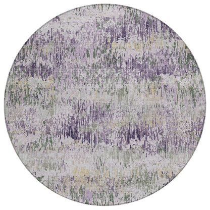 LOOMLAN Rugs Laurisse Purple Washable Indoor-Outdoor Rug