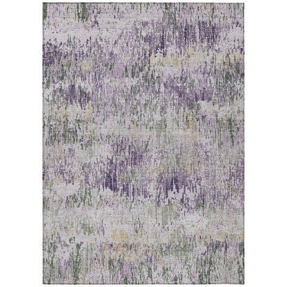 LOOMLAN Rugs Laurisse Purple Washable Indoor-Outdoor Rug