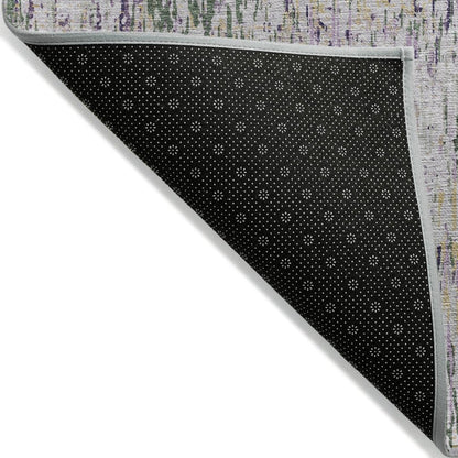 LOOMLAN Rugs Laurisse Purple Washable Indoor-Outdoor Rug