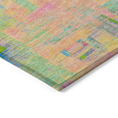 LOOMLAN Rugs Lavara Pink Washable Indoor-Outdoor Rug