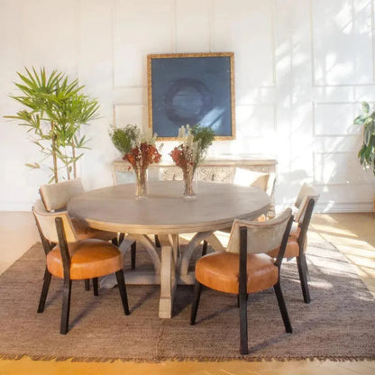 Leather Dining Chair Biscayne - LOOMLAN - Peninsula Home - Dining Chairs