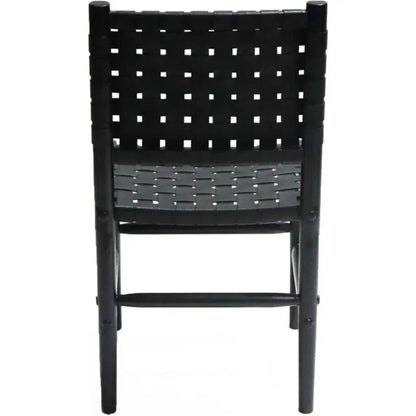 Leather Dining Chair Perry Black - LOOMLAN - Peninsula Home - Dining Chairs
