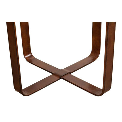 Sarreid Leather Round Harness Table