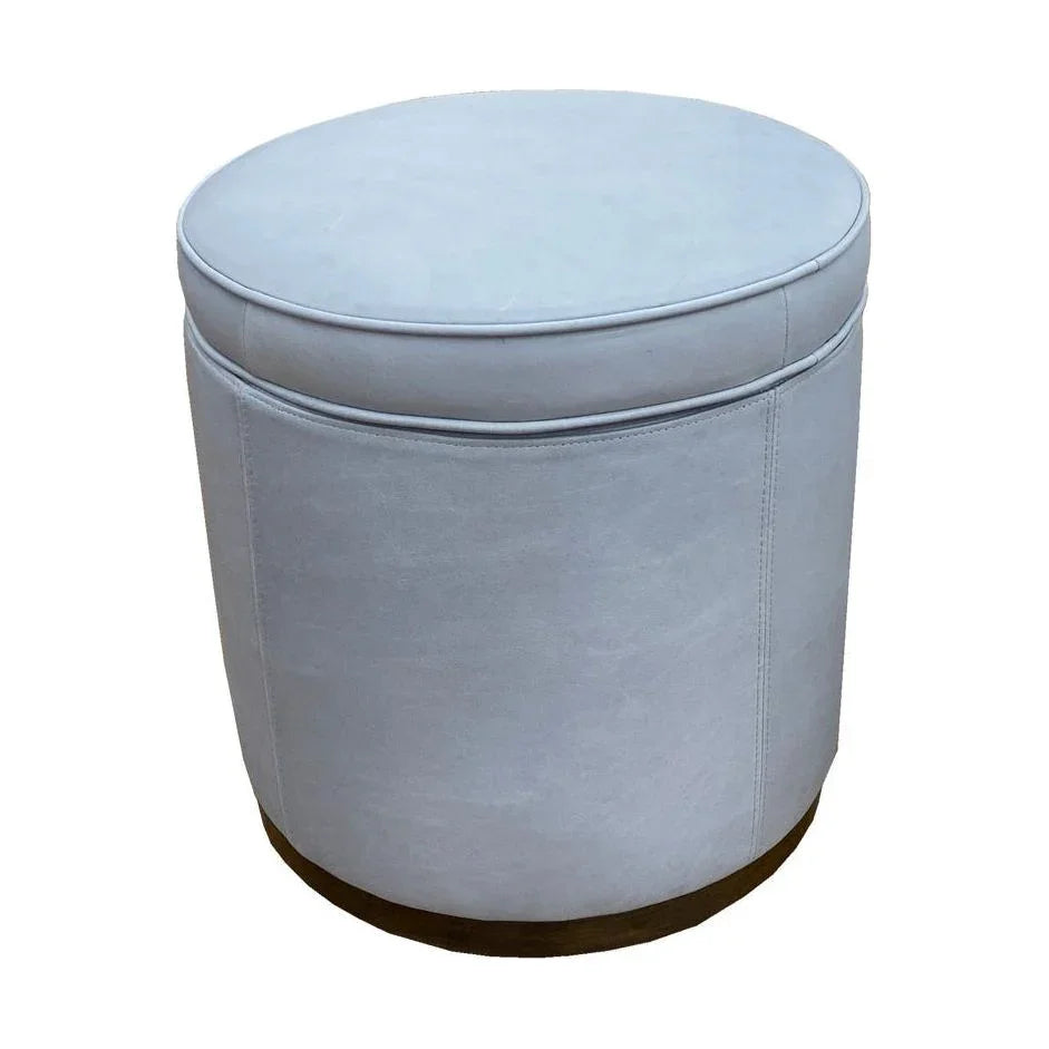 Leg Up Leather With Storage Swivel Ottoman