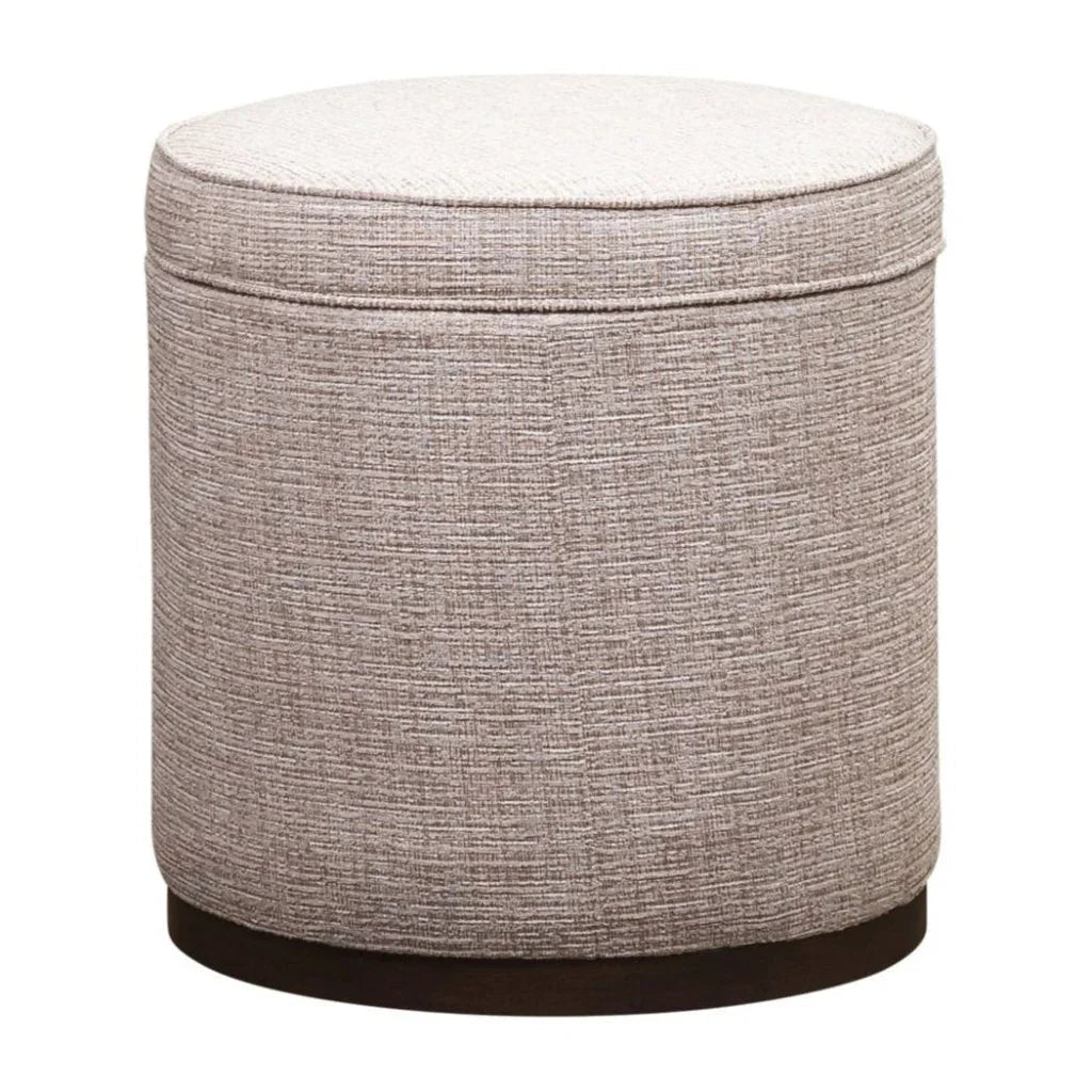 Leg Up Leather With Storage Swivel Ottoman