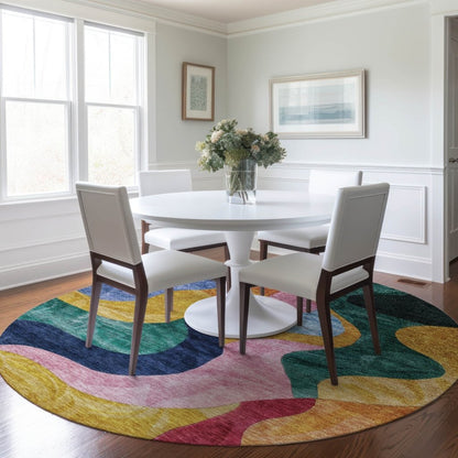 LOOMLAN Rugs Leo Green Washable Indoor-Outdoor Rug