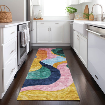 LOOMLAN Rugs Leo Green Washable Indoor-Outdoor Rug