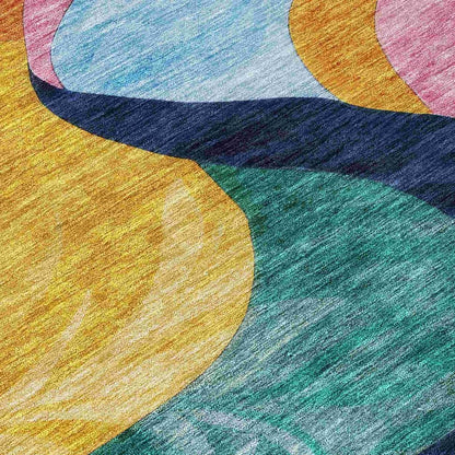LOOMLAN Rugs Leo Green Washable Indoor-Outdoor Rug
