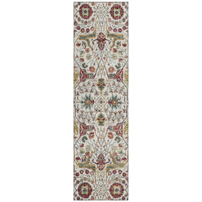 LOOMLAN Rugs Leon Ivory Washable Indoor-Outdoor Rug