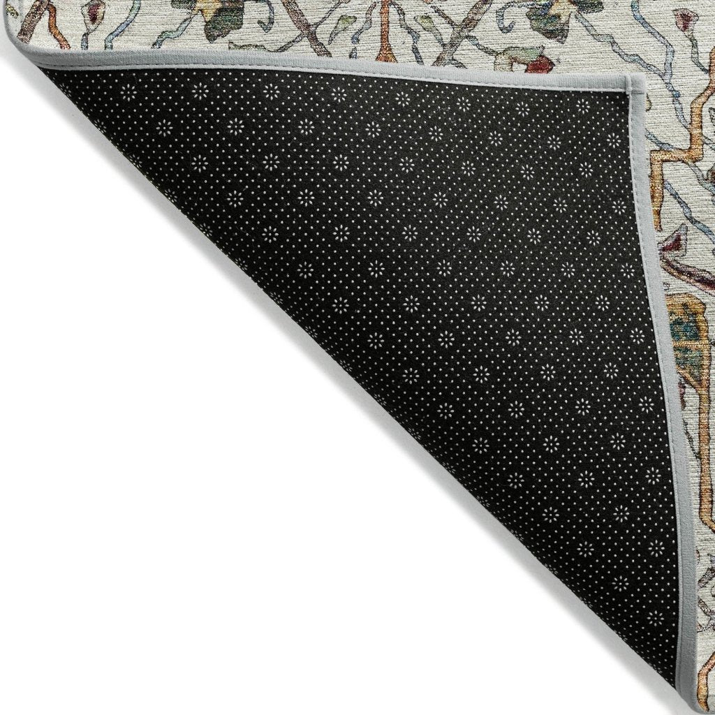 LOOMLAN Rugs Leon Ivory Washable Indoor-Outdoor Rug