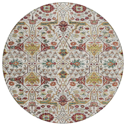 LOOMLAN Rugs Leon Ivory Washable Indoor-Outdoor Rug