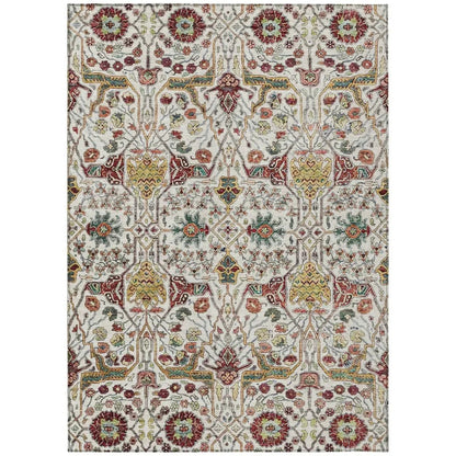 LOOMLAN Rugs Leon Ivory Washable Indoor-Outdoor Rug