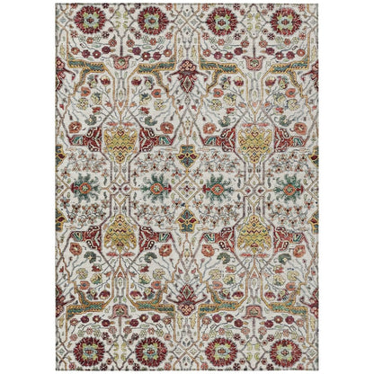 LOOMLAN Rugs Leon Ivory Washable Indoor-Outdoor Rug