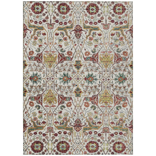 LOOMLAN Rugs Leon Ivory Washable Indoor-Outdoor Rug