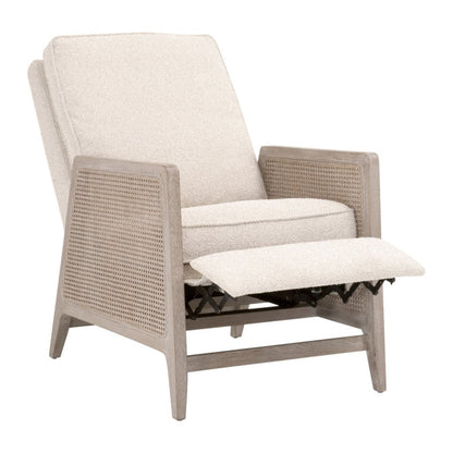 Leone Cream Fabric Recliner Chair - LOOMLAN - Essentials For Living - Club Chairs