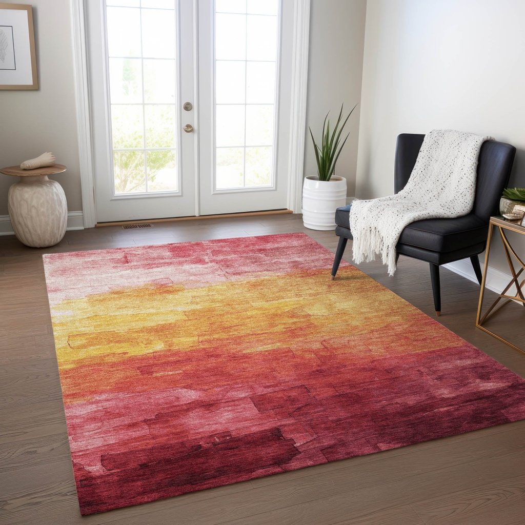 Lethrae Pink Washable Indoor - Outdoor Rug - LOOMLAN - LOOMLAN Rugs - Outdoor Rugs