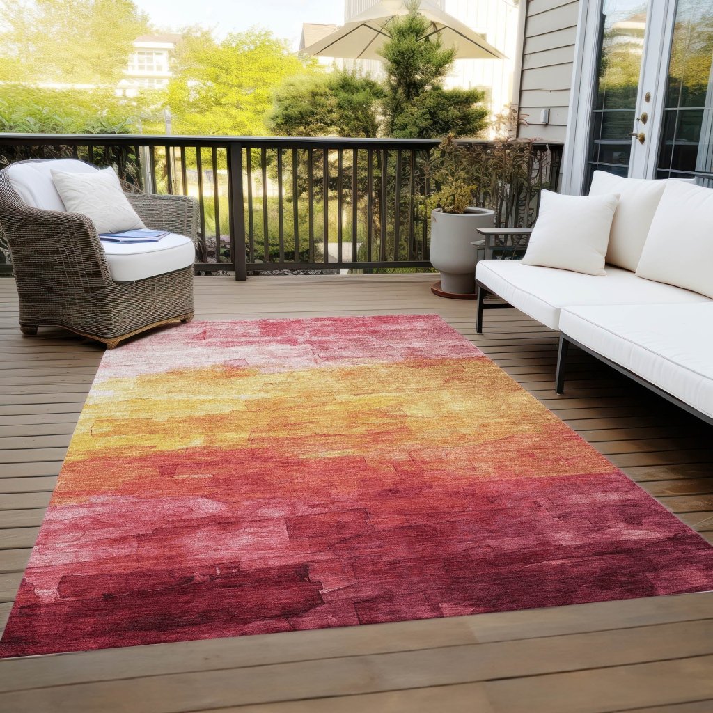 Lethrae Pink Washable Indoor - Outdoor Rug - LOOMLAN - LOOMLAN Rugs - Outdoor Rugs