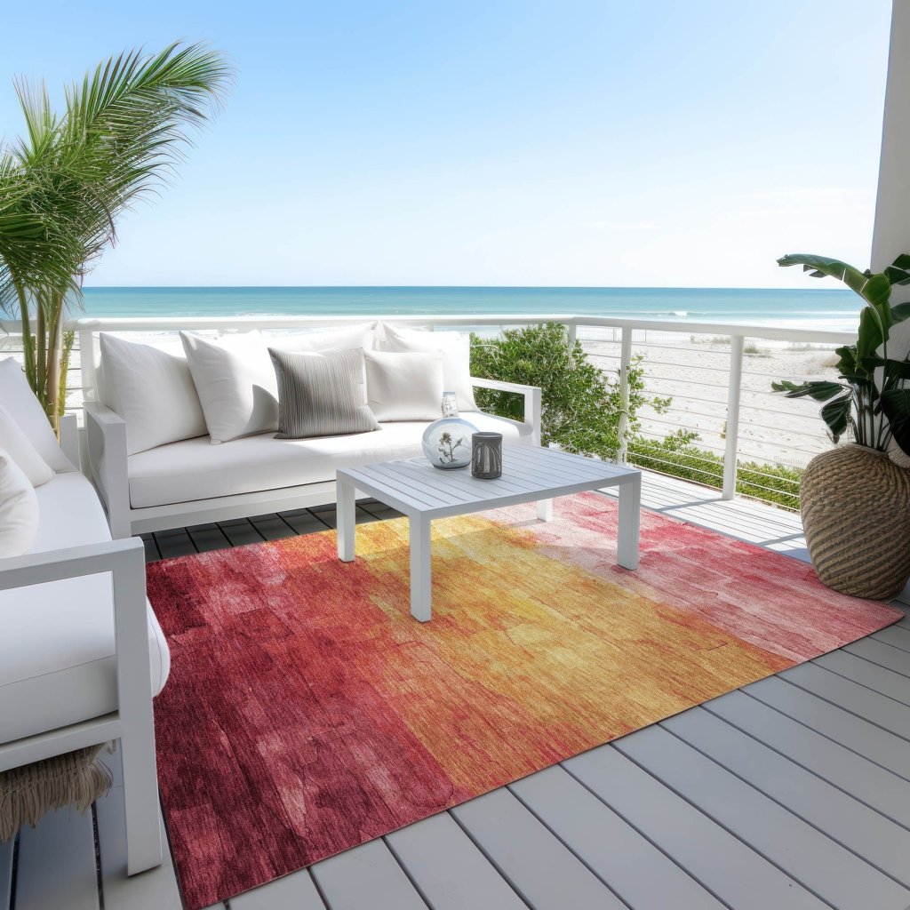 Lethrae Pink Washable Indoor - Outdoor Rug - LOOMLAN - LOOMLAN Rugs - Outdoor Rugs