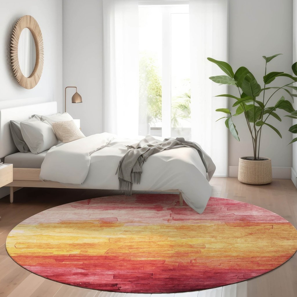 Lethrae Pink Washable Indoor - Outdoor Rug - LOOMLAN - LOOMLAN Rugs - Outdoor Rugs