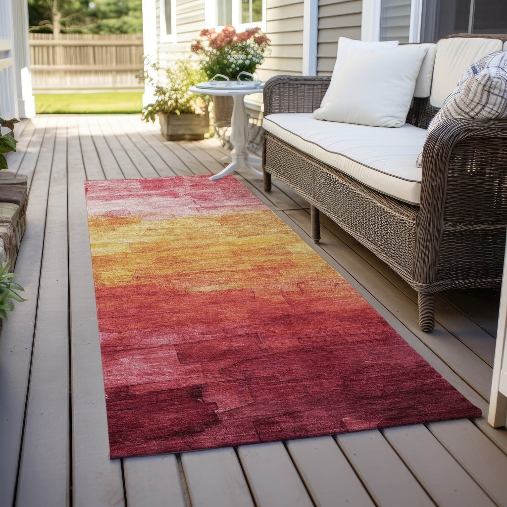 Lethrae Pink Washable Indoor - Outdoor Rug - LOOMLAN - LOOMLAN Rugs - Outdoor Rugs