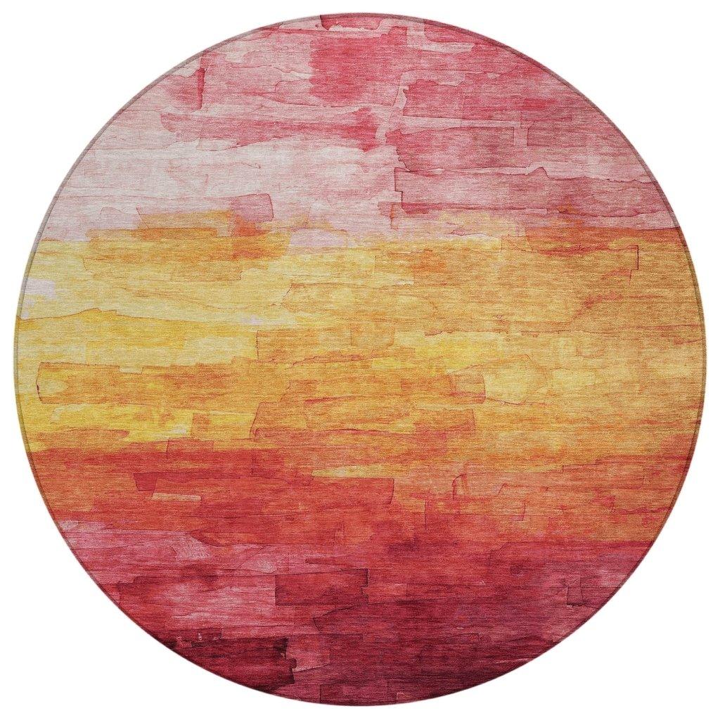 Lethrae Pink Washable Indoor-Outdoor Rug