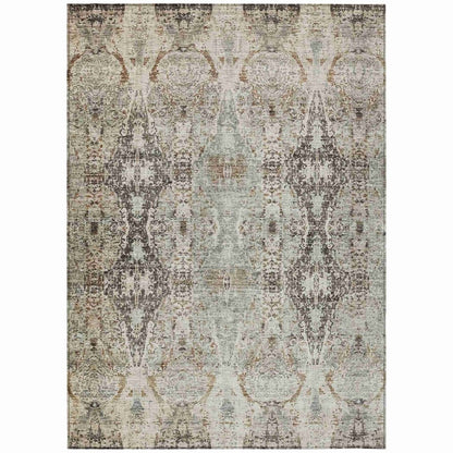 LOOMLAN Rugs Leyrana Ivory Washable Indoor-Outdoor Rug