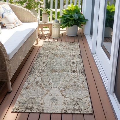 LOOMLAN Rugs Leyrana Ivory Washable Indoor-Outdoor Rug