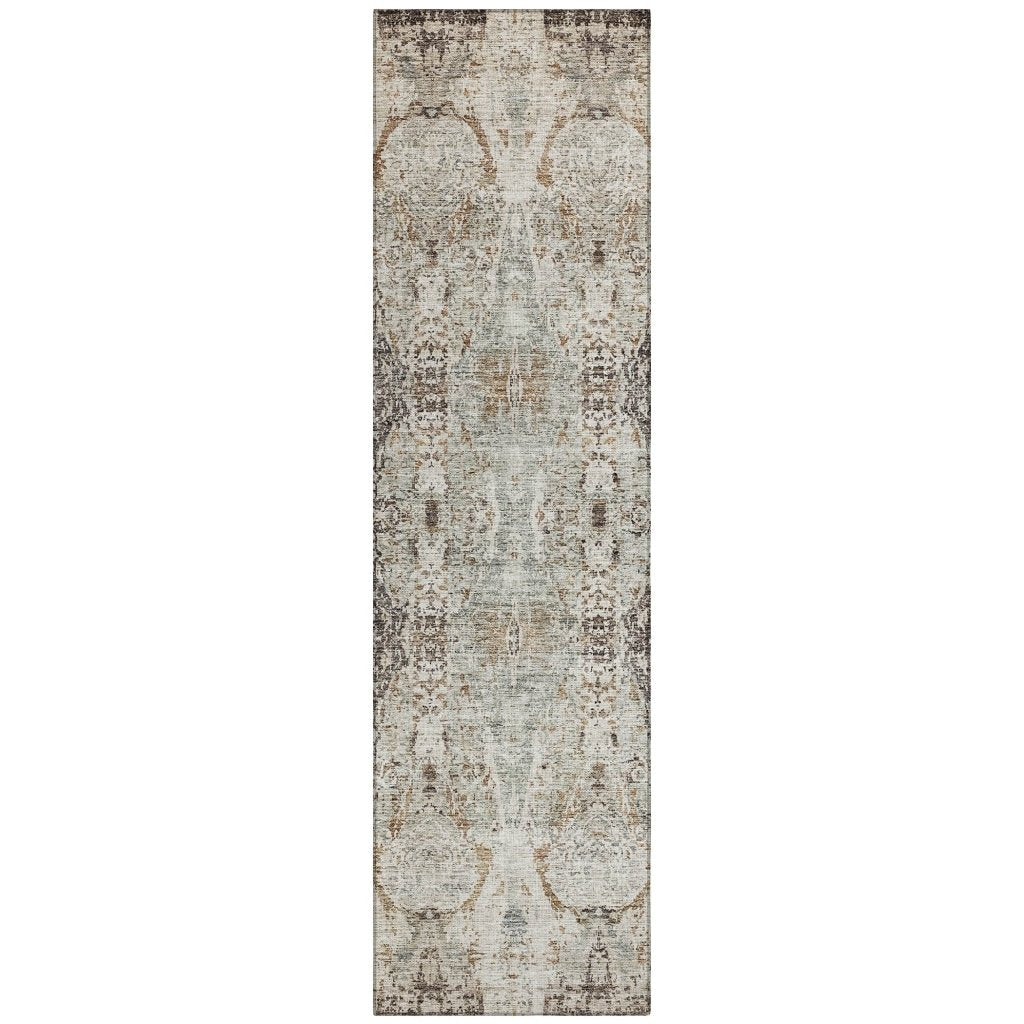LOOMLAN Rugs Leyrana Ivory Washable Indoor-Outdoor Rug