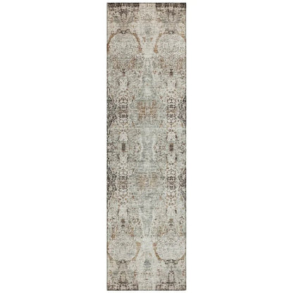 LOOMLAN Rugs Leyrana Ivory Washable Indoor-Outdoor Rug