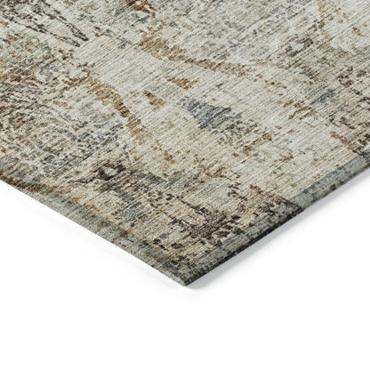 LOOMLAN Rugs Leyrana Ivory Washable Indoor-Outdoor Rug