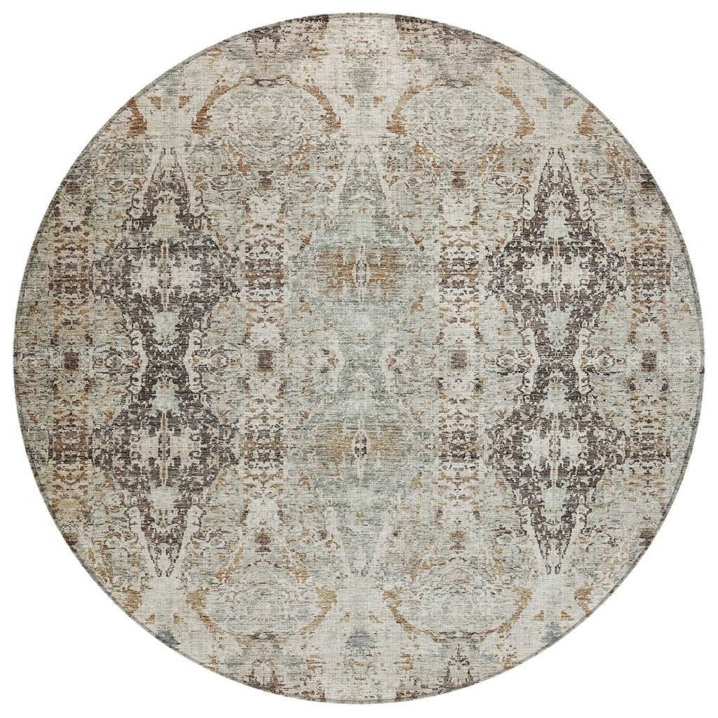 LOOMLAN Rugs Leyrana Ivory Washable Indoor-Outdoor Rug