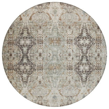 LOOMLAN Rugs Leyrana Ivory Washable Indoor-Outdoor Rug