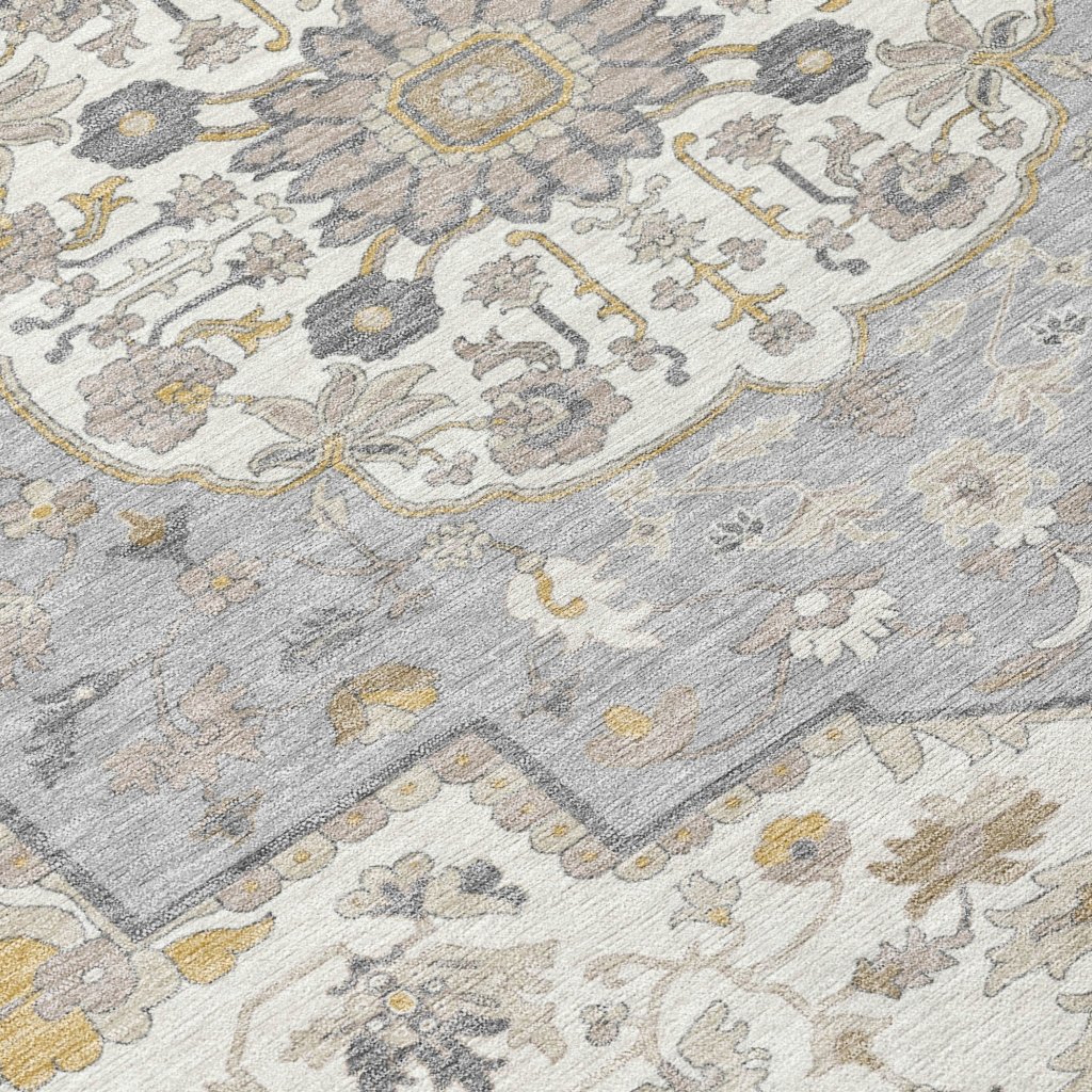 LOOMLAN Rugs Lidia Brown Washable Indoor-Outdoor Rug