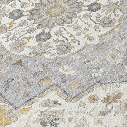 LOOMLAN Rugs Lidia Brown Washable Indoor-Outdoor Rug
