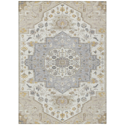 LOOMLAN Rugs Lidia Brown Washable Indoor-Outdoor Rug