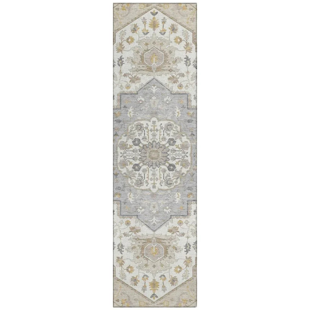 LOOMLAN Rugs Lidia Brown Washable Indoor-Outdoor Rug