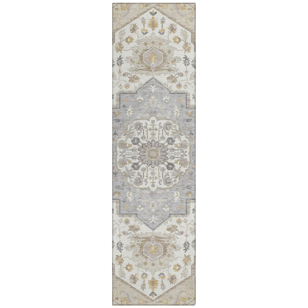 LOOMLAN Rugs Lidia Brown Washable Indoor-Outdoor Rug