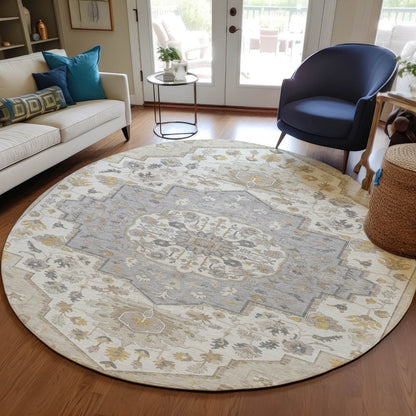 LOOMLAN Rugs Lidia Brown Washable Indoor-Outdoor Rug