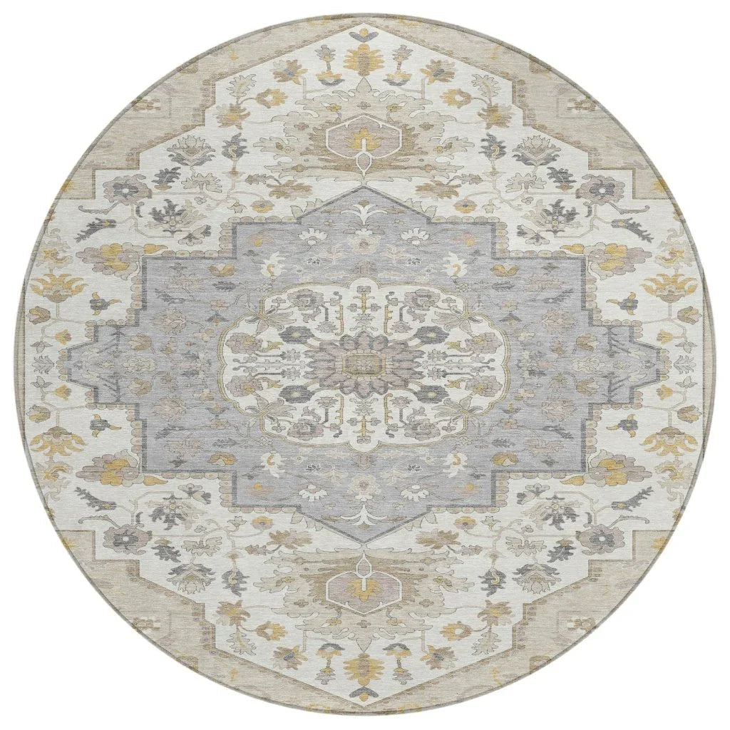 LOOMLAN Rugs Lidia Brown Washable Indoor-Outdoor Rug