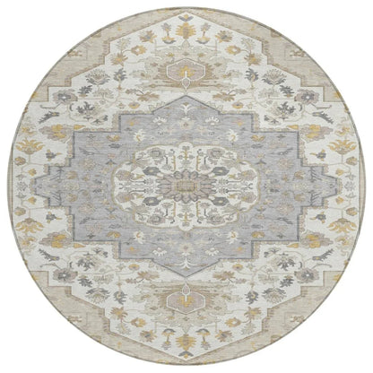 LOOMLAN Rugs Lidia Brown Washable Indoor-Outdoor Rug