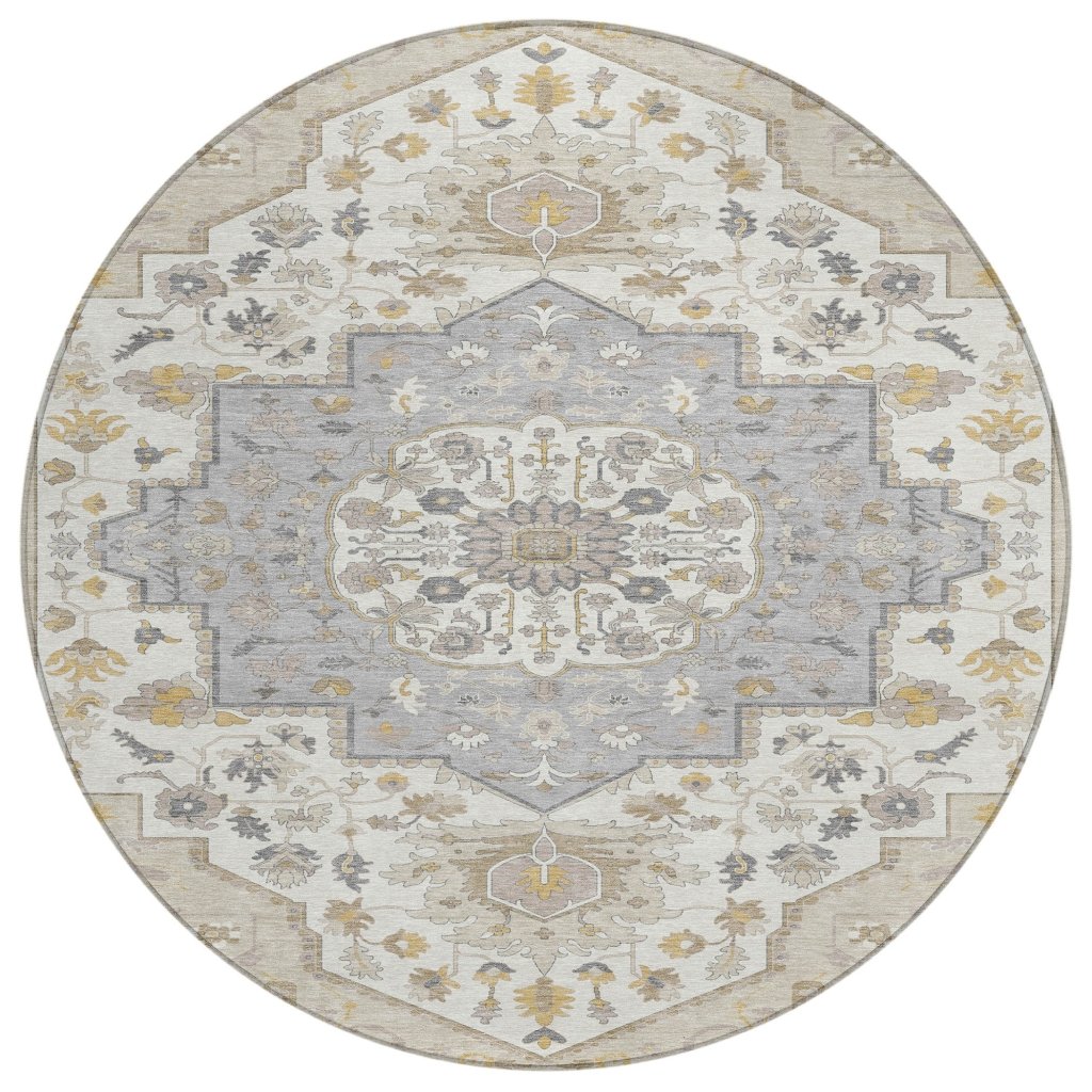 LOOMLAN Rugs Lidia Brown Washable Indoor-Outdoor Rug