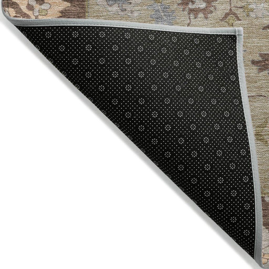 LOOMLAN Rugs Lidia Chocolate Washable Indoor-Outdoor Rug