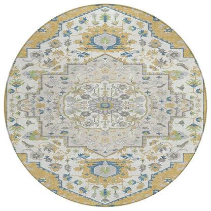 LOOMLAN Rugs Lidia Gold Washable Indoor-Outdoor Rug