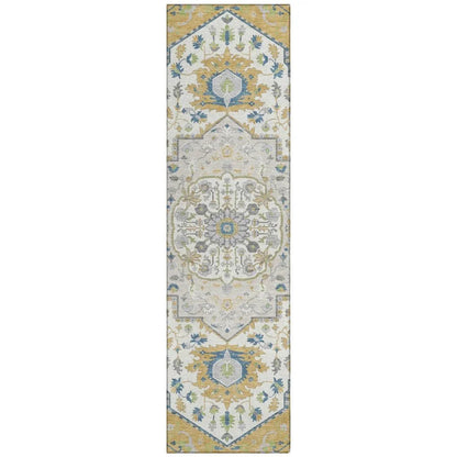 LOOMLAN Rugs Lidia Gold Washable Indoor-Outdoor Rug