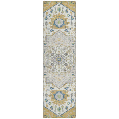 LOOMLAN Rugs Lidia Gold Washable Indoor-Outdoor Rug